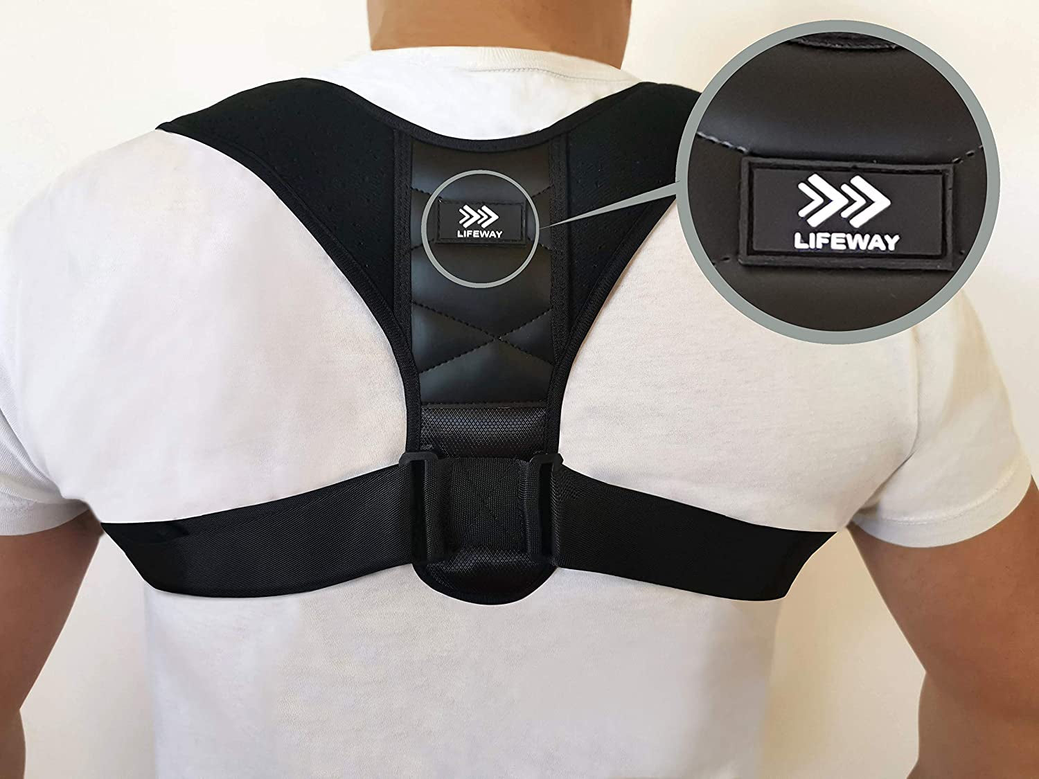 Posture Corrector for Men & Women - Upper Back Brace for Spine & Clavicle Support - Relives Pain in Neck & Shoulder Caused by Slouching Hunching Kyphosis - Adjustable Comfortable
