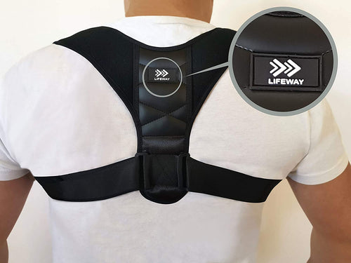 Posture Corrector for Men & Women - Upper Back Brace for Spine & Clavicle Support - Relives Pain in Neck & Shoulder Caused by Slouching Hunching Kyphosis - Adjustable Comfortable